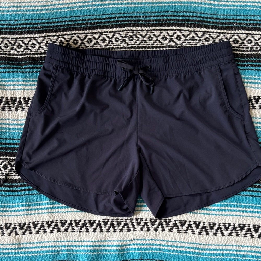 Eddie Bauer Navy Elastic Drawstring Athletic Shorts
